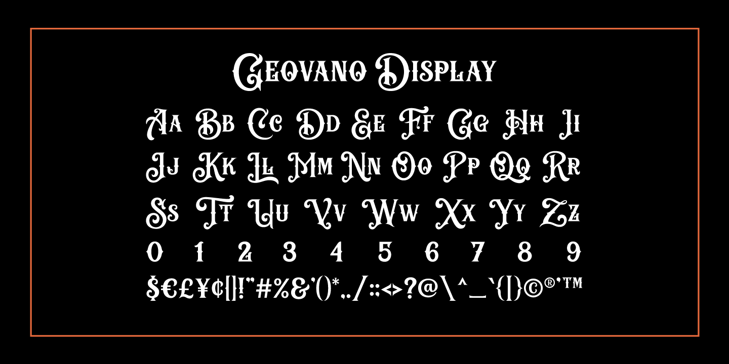 Beispiel einer Geovano Sans Regular-Schriftart